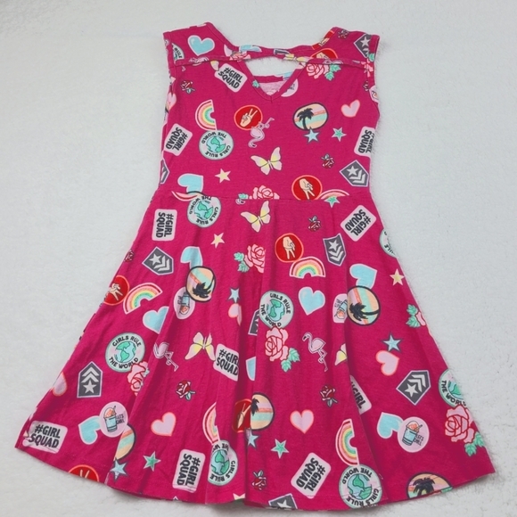 The Childrens Place Girls Dark Pink Gray Dresses Size Small 5/6 - Picture 3 of 12
